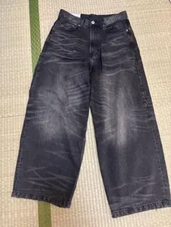 H&M SUPER BAGGY ブラックデニム　30/30