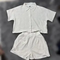 ピンクラテ　セットアップ　上下とも160 白　美品