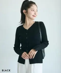 【HARUKA DESIGN】袖スリットリブカーディガンのサムネイル