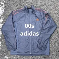 00s adidas アディダス　トラックジャケット　y2k テック系　刺繍ロゴ