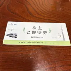 新品◆お得◆東武鉄道株主優待券冊子◆東武TOBU◆有効期間2026.12/31のサムネイル