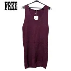 新品・タグ付き✨ニット　ワンピース　ジャンパースカート　膝丈　ミディアム