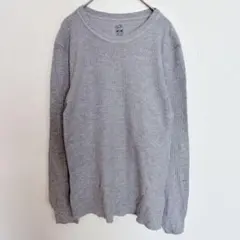 FRUIT OF THE LOOM【M】サーマル ロンT グレー ワッフル 長袖のサムネイル