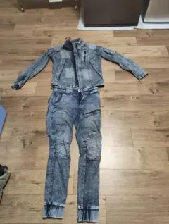 デニムジャンプスーツ M ライトブルー