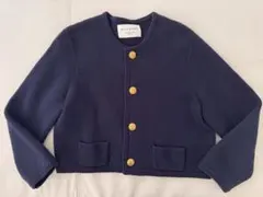 ●着用10回以下●MACPHEE ネイビー ニットカーディガン　サイズS