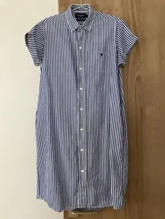 Gymphlex ストライプ柄 半袖 シャツワンピース サイズ12