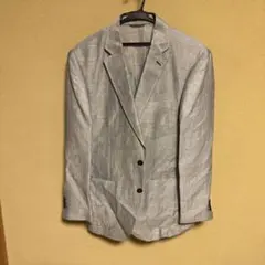 FIDATO グレーシルバー　麻素材テーラードジャケット LL