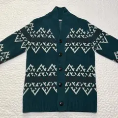 テットオム　TETE HOMME メンズカーディガン　グリーン Mサイズ