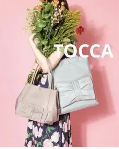 TOCCA トートバッグ リボン ナイロン 肩掛けA4