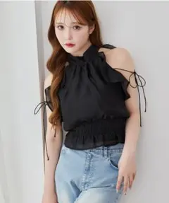 【最終値下げ】NICE CLAUP バックリボンアメスリブラウス