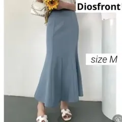 【Diosfront】ディオスフロント　マーメイドスカート ロング丈 ブルー Mのサムネイル