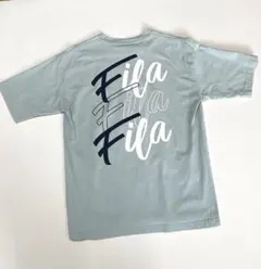 FILA フィラ 3連ロゴ 半袖Tシャツ ミントグリーン Mのサムネイル