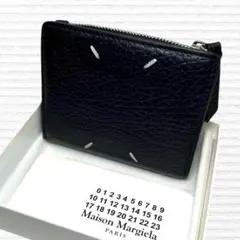 未使用級✨メゾンマルジェラ 二つ折り財布 バイフォールド 4ステッチ ブラック Maison Margiela メゾンマルジェラ 財布 4ステッチ 二つ折り