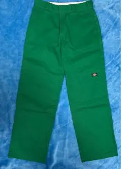 【美品・ルーズフィット】ディッキーズ ダブルニー ワークパンツ グリーン 32