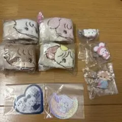 mikko もこもこポーチ　フロッキーヘアクリップ　1番くじステッカー　セット