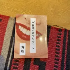 口に関するアンケート 背筋