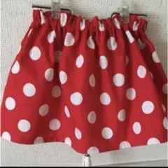 ギャザー ドット ミニースカート