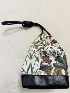 【美品】CABaN パレルモプリント ドローストリングバッグ