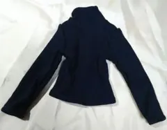 SD用、黒いハイネックの長袖シャツ、リブ、ニット、全長17.5センチくらいです