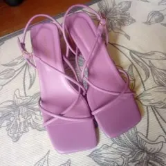 oriental trafficウッドヒール ストラップサンダル　試し履きのみ