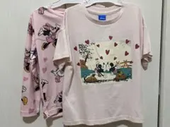 Disney ディズニー ミニー　Tシャツ ロンT 2枚　ピンク 120cm