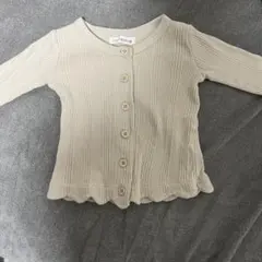 mamāraku ベージュ カーディガン 80サイズ　長袖Tシャツ　保育園着