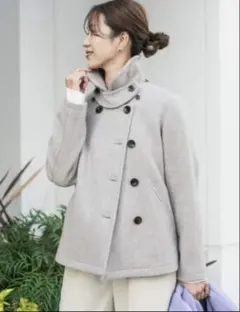 URBAN RESEARCH DOORS ショールカラー2WAYショートコート