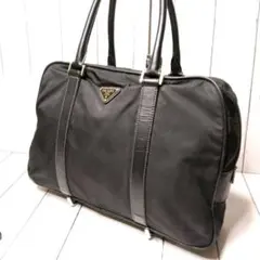 PRADA プラダ　トートバッグ　ナイロン　三角ロゴ　A4可　ミニボストン