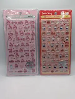 サンリオボンボンドロップシールミニマイメロディ&ハローキティ 赤2種類【正規品】