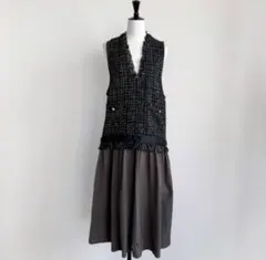 sysorus 新品 ワンピース ツイードドッキングジャンパースカート