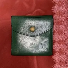 【IL BISONTE】二つ折り 財布 深緑のサムネイル