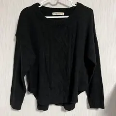 CutieBlonde ブラック クルーネック セーター