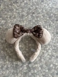 ディズニー カチューシャ ブラウンリボン