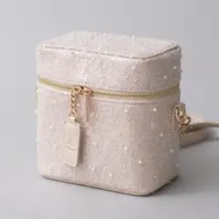 【匿名配送】美品✧*。NICE CLAUP バニティバッグ　ピンクゴールド