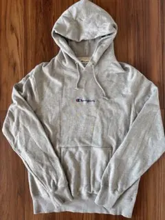 Champion グレー フード付きパーカー Lサイズ