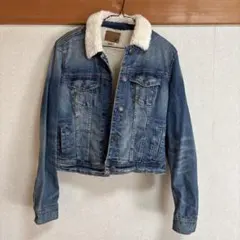 【美品】American Eagle ボア襟デニムジャケット