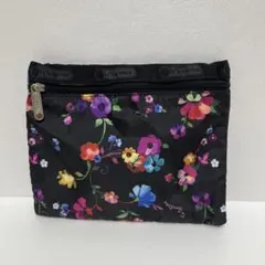 LeSportsac ポーチ 花柄 ブラックのサムネイル