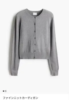ファインニットカーディガン グレー　XXL H&M 大きいサイズ　グラマーサイズ