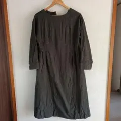 チェック柄 Aライン ワンピーススタジオクリップ