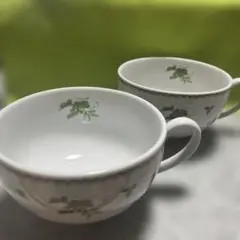 NARUMI ナルミボーンチャイナ　スープカップ　ぶどう柄　カフェオレボウル