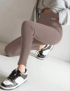 ストレッチ レギンス ブラウン