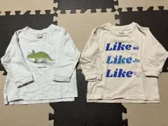 【一度着用】プティマイン　長袖ロンT 80 2枚セット