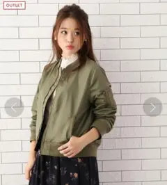 earth music&ecology☆2wayジップブルゾン カーキ