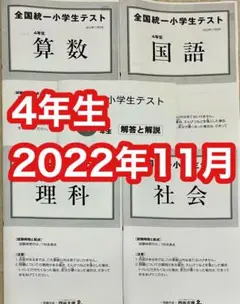 四谷大塚 全国統一小学生テスト 2022年11月 小学4年生　勉強用資料