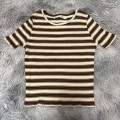 MOUSSY 半袖 マルチボーダー フリーサイズ