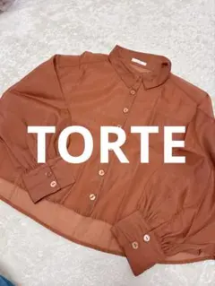 TORTE★オレンジ★長袖シャツ★透け感のサムネイル