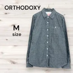 ORTHODOXY 美品 レディース チェックシャツ ギンガムチェック 黒 M