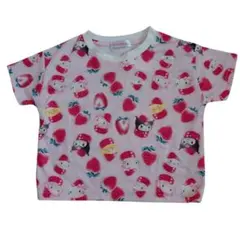 タグ付き☆サンリオキャラクターのメッシュＴシャツ(90)