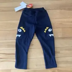 【新品未使用】裏起毛　長ズボン　紺色　ネイビー　100 恐竜