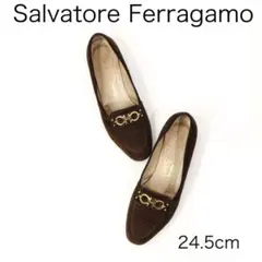 H5388-h3◾️サルヴァトーレフェラガモ　ガンチーニ　スエードローファー